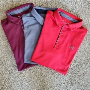 Bundle of 3 Under Armour polo shirts
